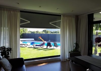 Visillo de lino natural con riel decorativo | El taller de Lis